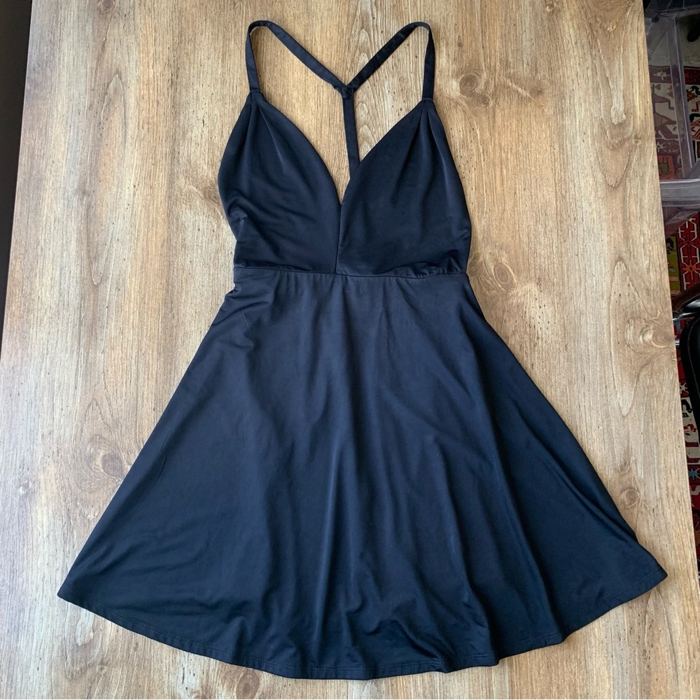 NBD X The Naven Twins Womens Little Black Dress XS Skater Fit Flare Racer Back